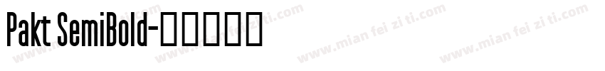 Pakt SemiBold字体转换